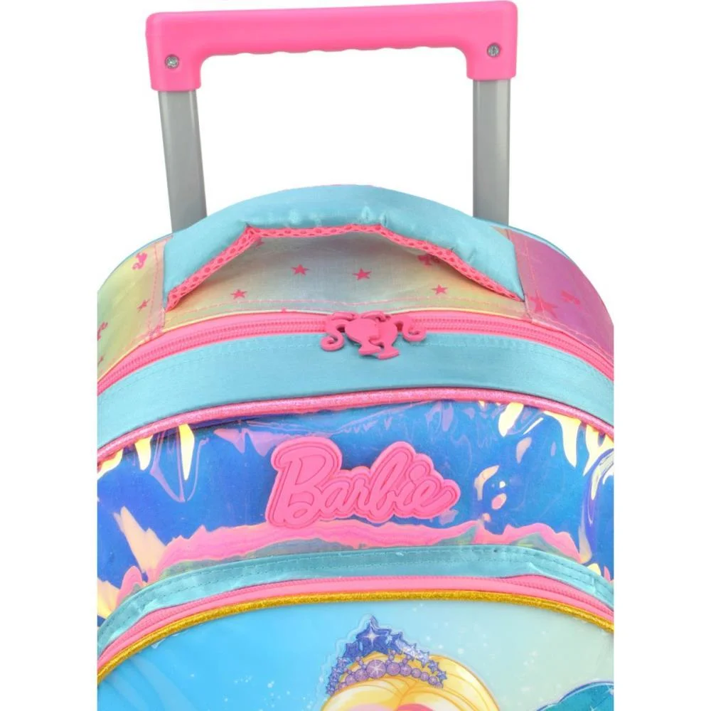 MOCHILA INFANTIL COM RODINHA BARBIE GD VD LUXCEL (UNIDADE) - imagem 4
