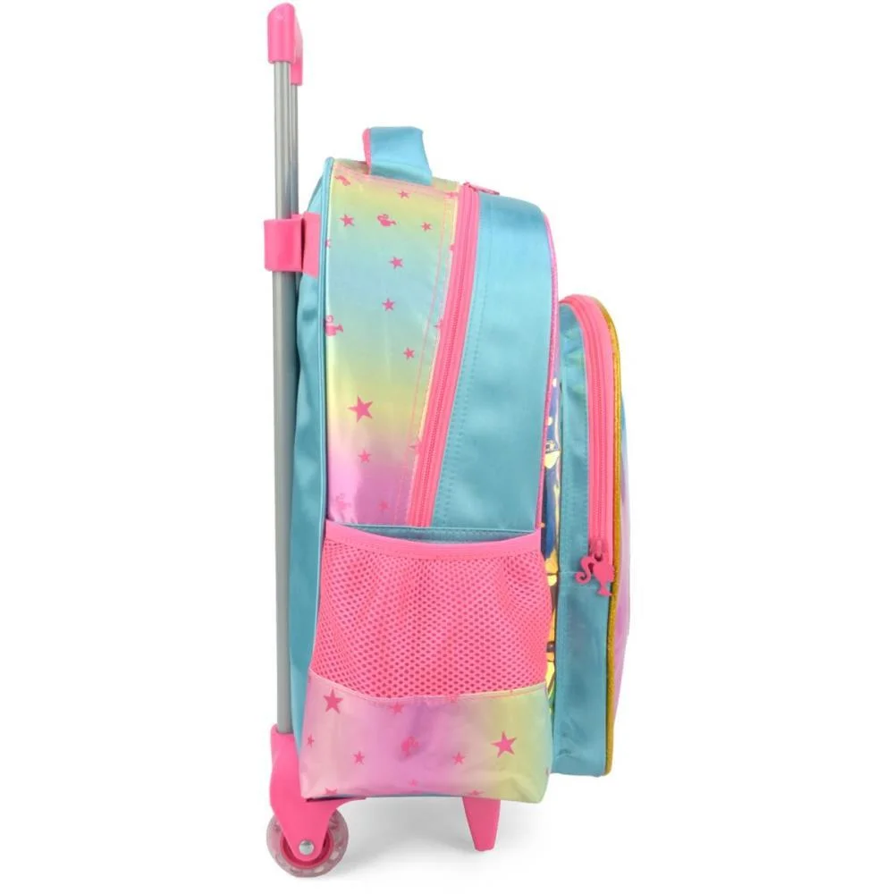 MOCHILA INFANTIL COM RODINHA BARBIE GD VD LUXCEL (UNIDADE) - imagem 5