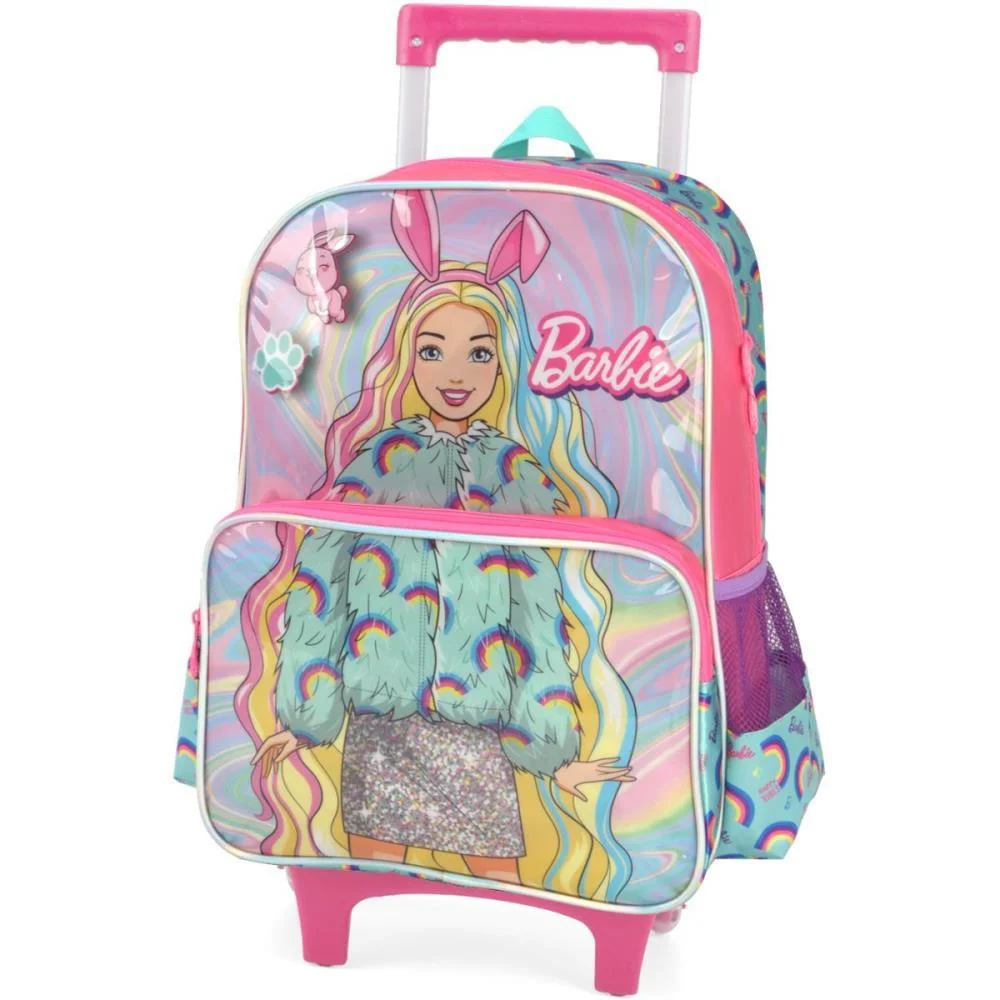 MOCHILA INFANTIL COM RODINHA BARBIE GD PK LUXCEL (UNIDADE) - imagem 2