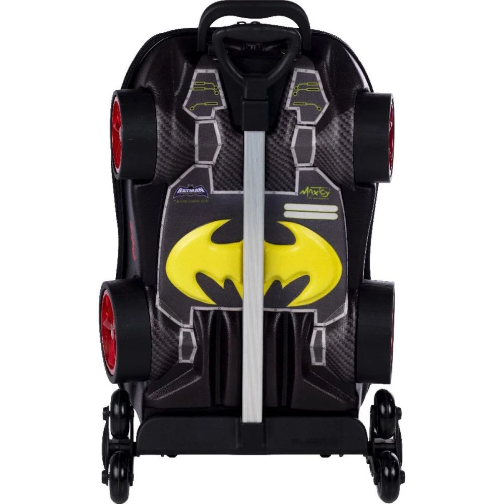 MOCHILA INFANTIL COM RODINHA BATMAN CHROME WHEELS MAXTOY (UNIDADE) - imagem 6