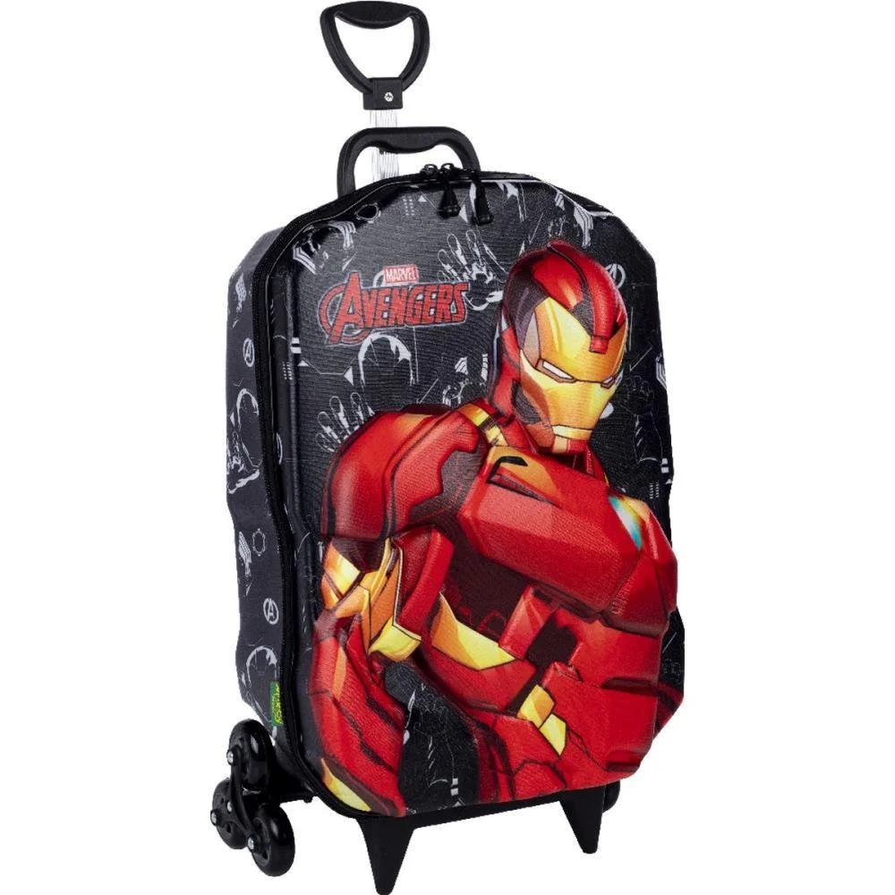 MOCHILA INFANTIL COM RODINHA HOMEM DE FERRO MAXTOY (UNIDADE) - imagem 4
