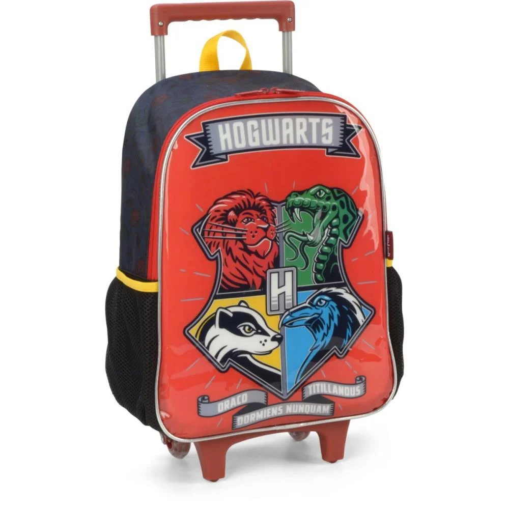 MOCHILA INFANTIL COM RODINHA HARRY POTTER G VERMELHA LUXCEL (UNIDADE) - imagem 3