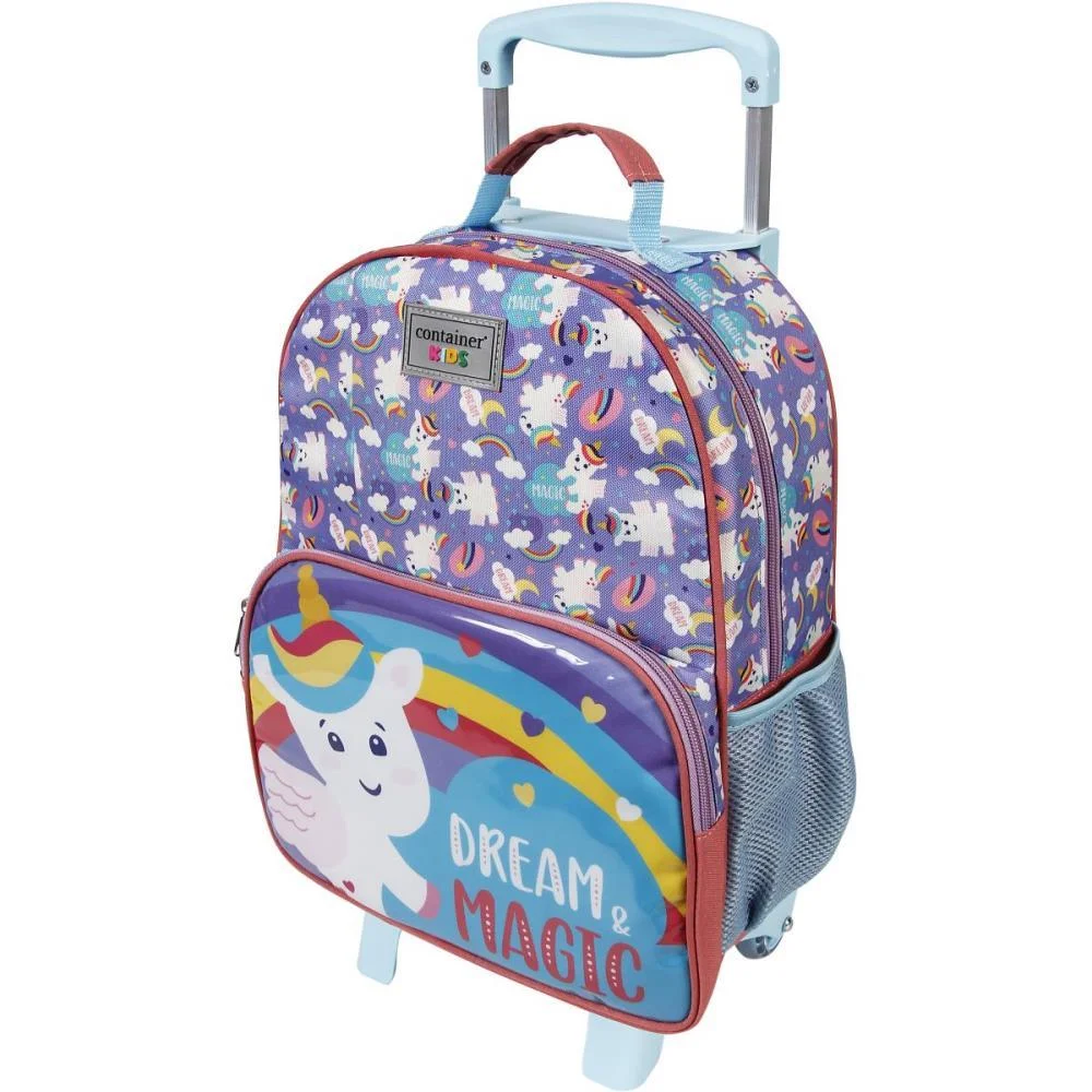 MOCHILA INFANTIL COM RODINHA CONTAINER KIDS UNICORNIO G DERMIWIL (UNIDADE) - imagem 4