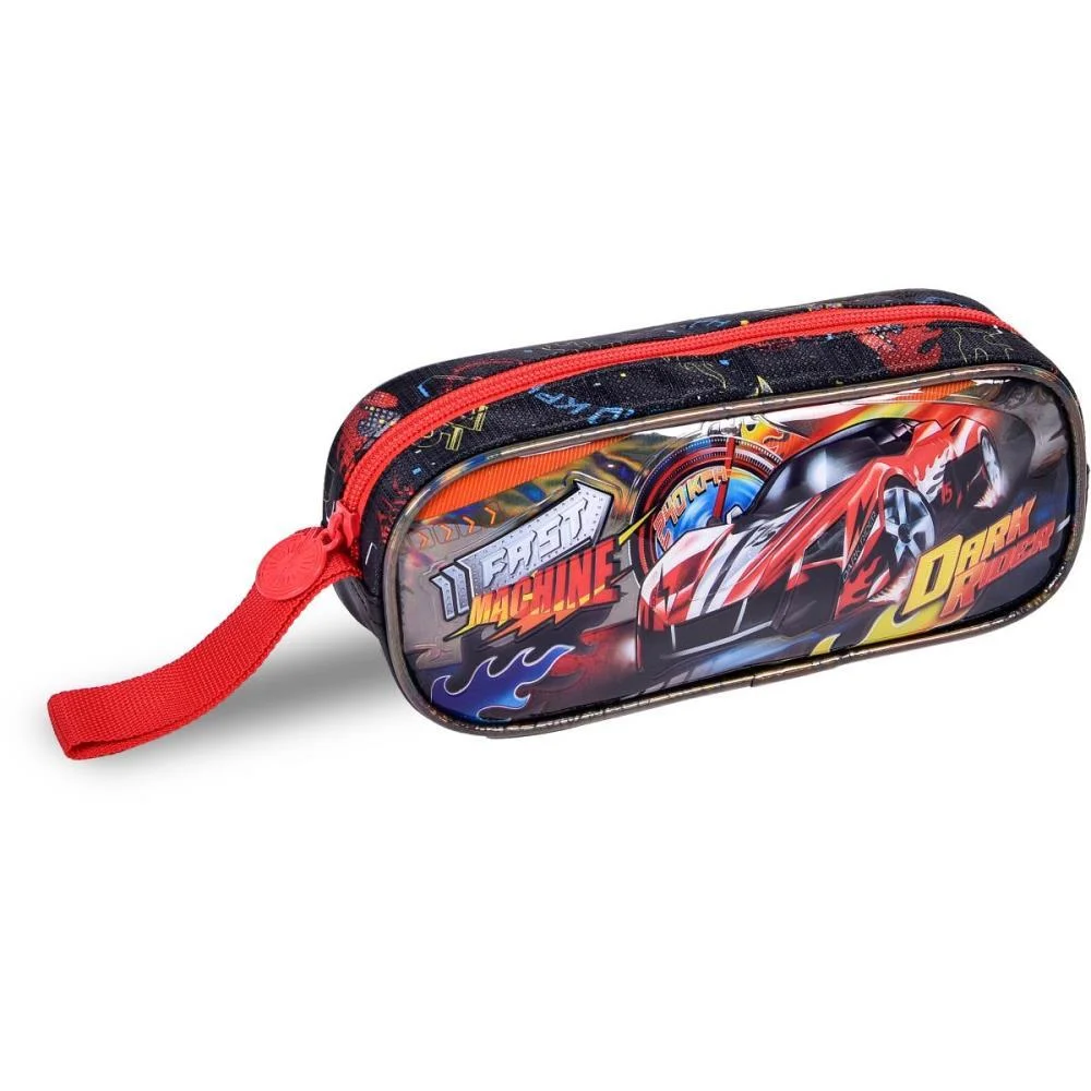 MOCHILA INFANTIL COM RODINHA FAST MACHINE G ESTOJO+LANCHEIR CLIO (KIT) - imagem 3