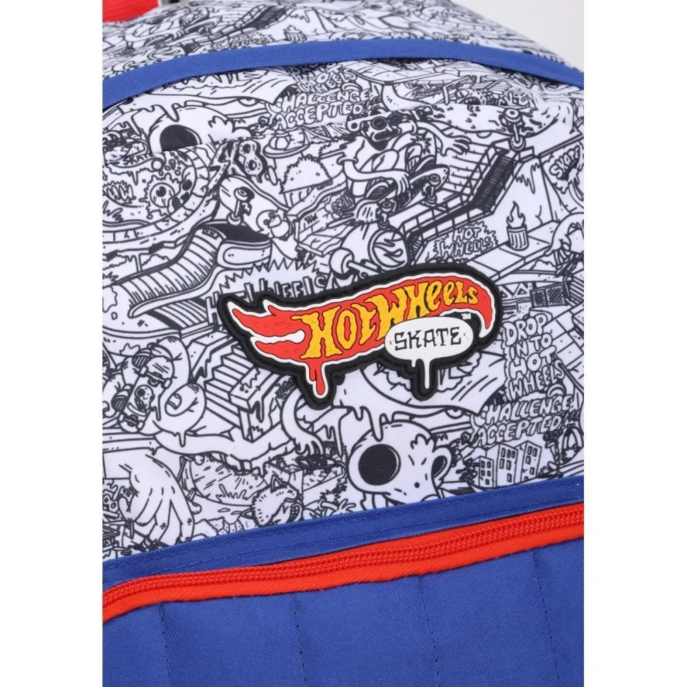 MOCHILA HOT WHEELS SKATE G BRANCO LUXCEL (UNIDADE) - imagem 5