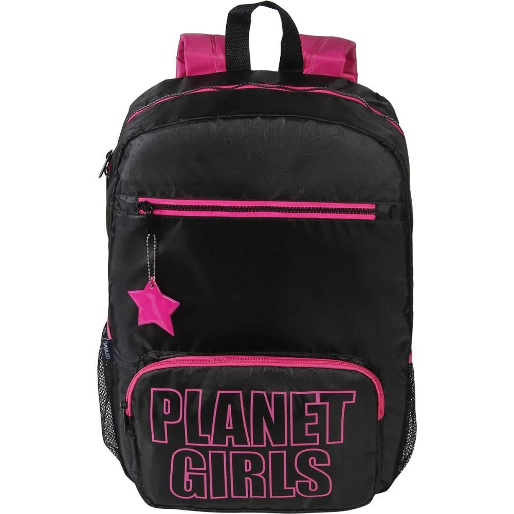 MOCHILA PLANET GIRLS G PRETO/PINK DERMIWIL (UNIDADE) - imagem 3