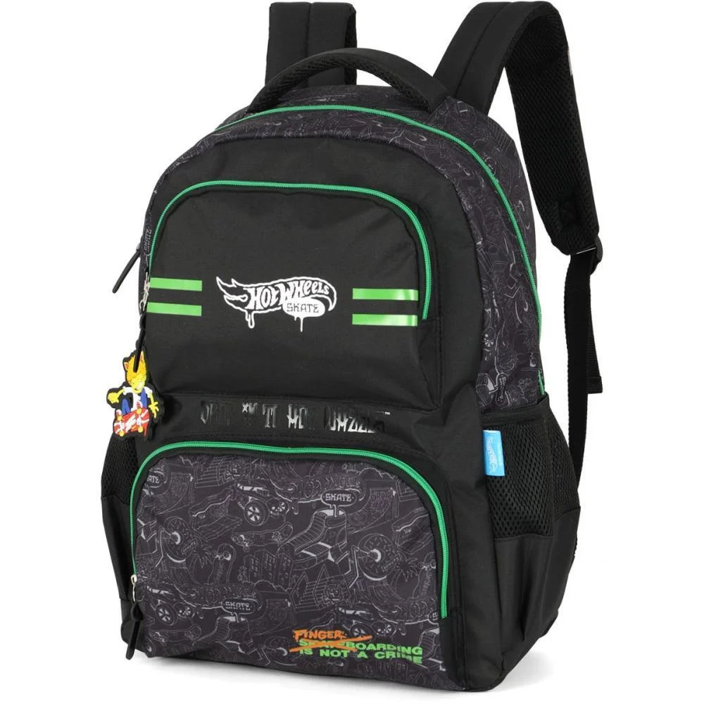 MOCHILA HOT WHEELS VERDE G LUXCEL (UNIDADE) - imagem 4