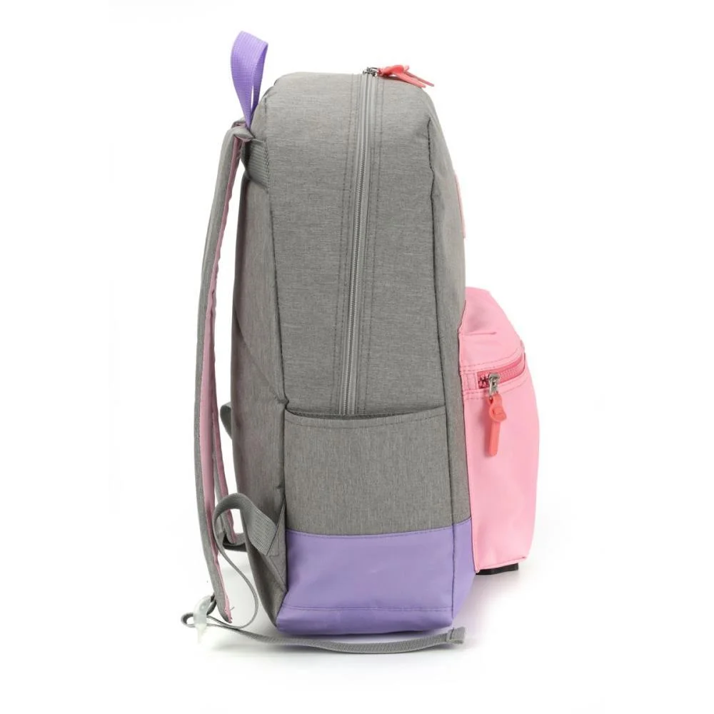MOCHILA UP4YOU G CINZA C/ROSA LUXCEL (UNIDADE) - imagem 5