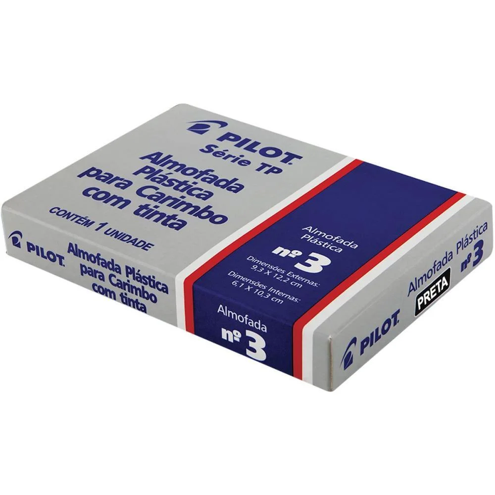 ALMOFADA CARIMBO N.3 PRETA C/TAMPA PLASTICA PILOT (UNIDADE) - imagem 4