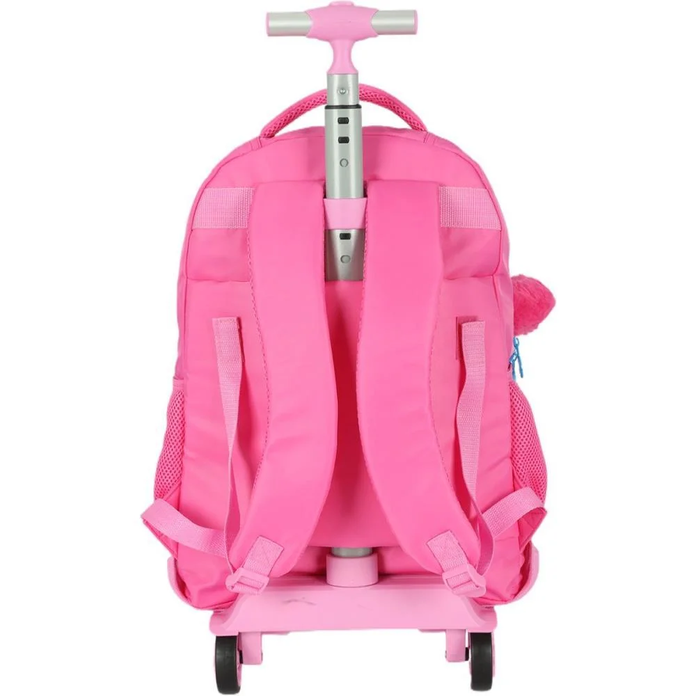 MOCHILA COM RODINHA BARBIE PINK G C/PAETE LUXCEL (UNIDADE) - imagem 6