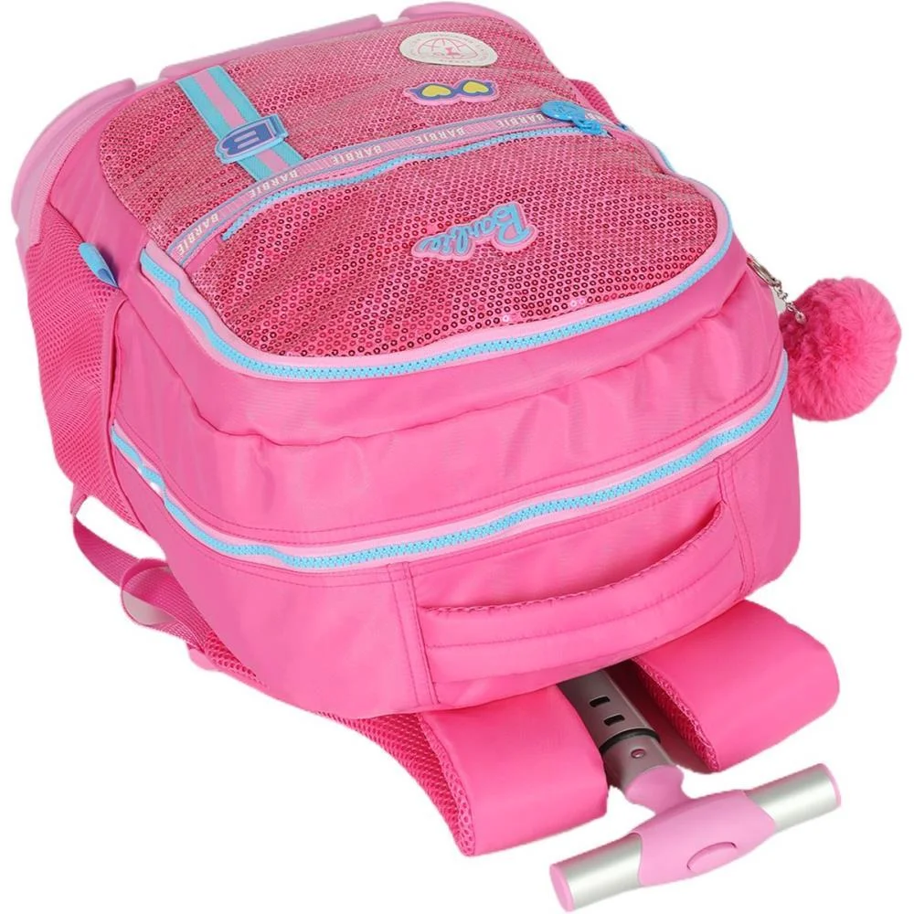 MOCHILA COM RODINHA BARBIE PINK G C/PAETE LUXCEL (UNIDADE) - imagem 7