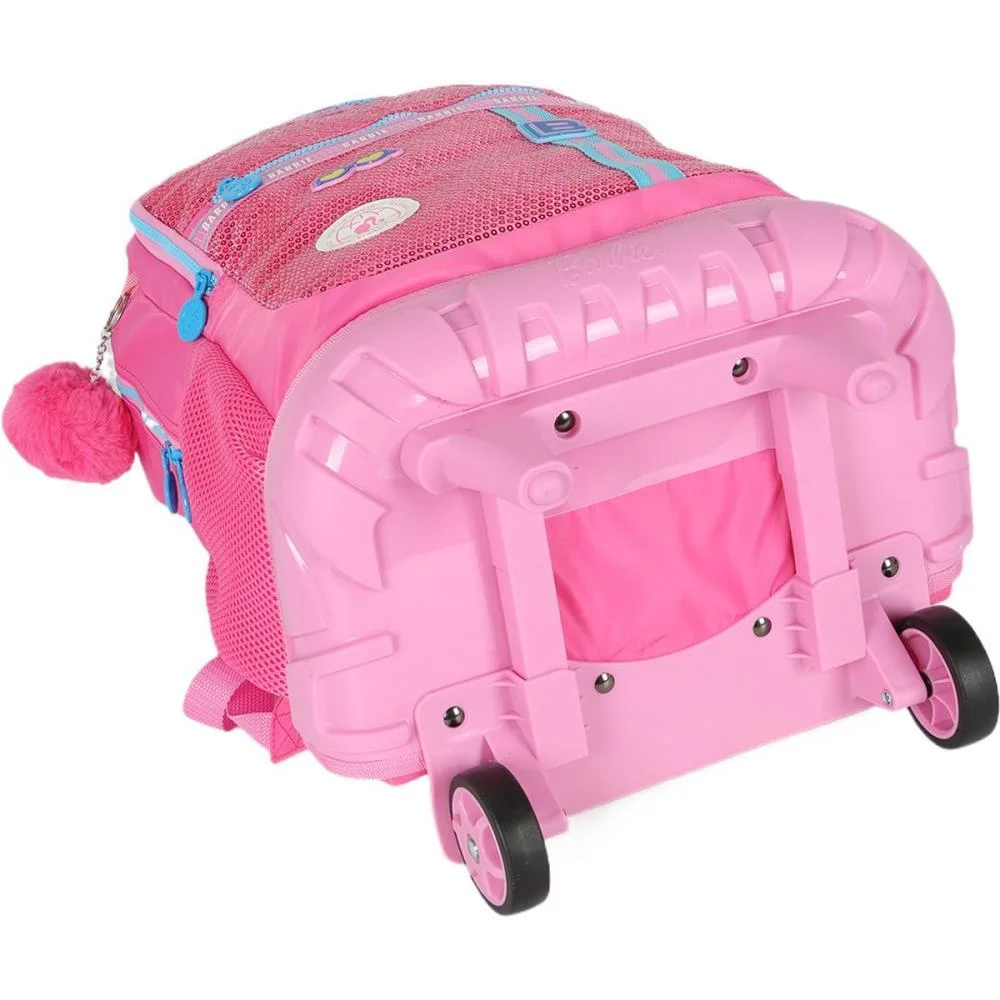 MOCHILA COM RODINHA BARBIE PINK G C/PAETE LUXCEL (UNIDADE) - imagem 8