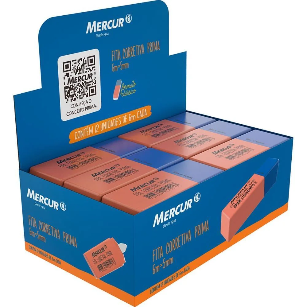 CORRETIVO EM FITA PRIMA 5MMX6M MERCUR (CX.C/12) - imagem 3
