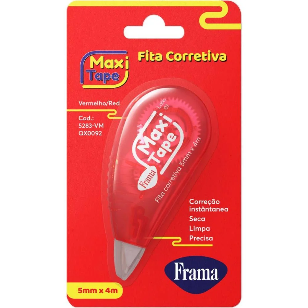 CORRETIVO EM FITA MAXI TAPE MINI 5MMX4M. SORTIDO FRAMA (CX.C/12) - imagem 2