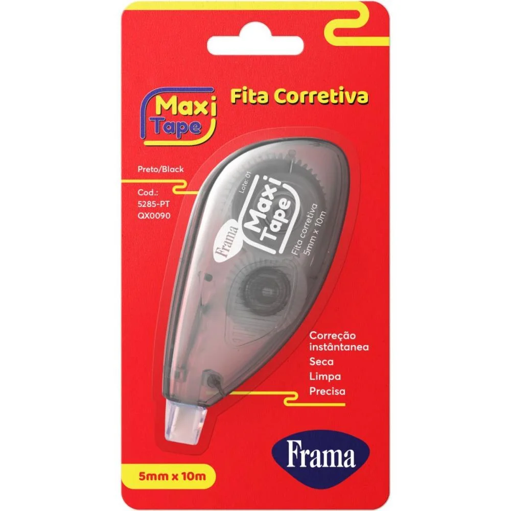 CORRETIVO EM FITA MAXI TAPE OFFICE 5MMX10M. SORT FRAMA (CX.C/12) - imagem 2