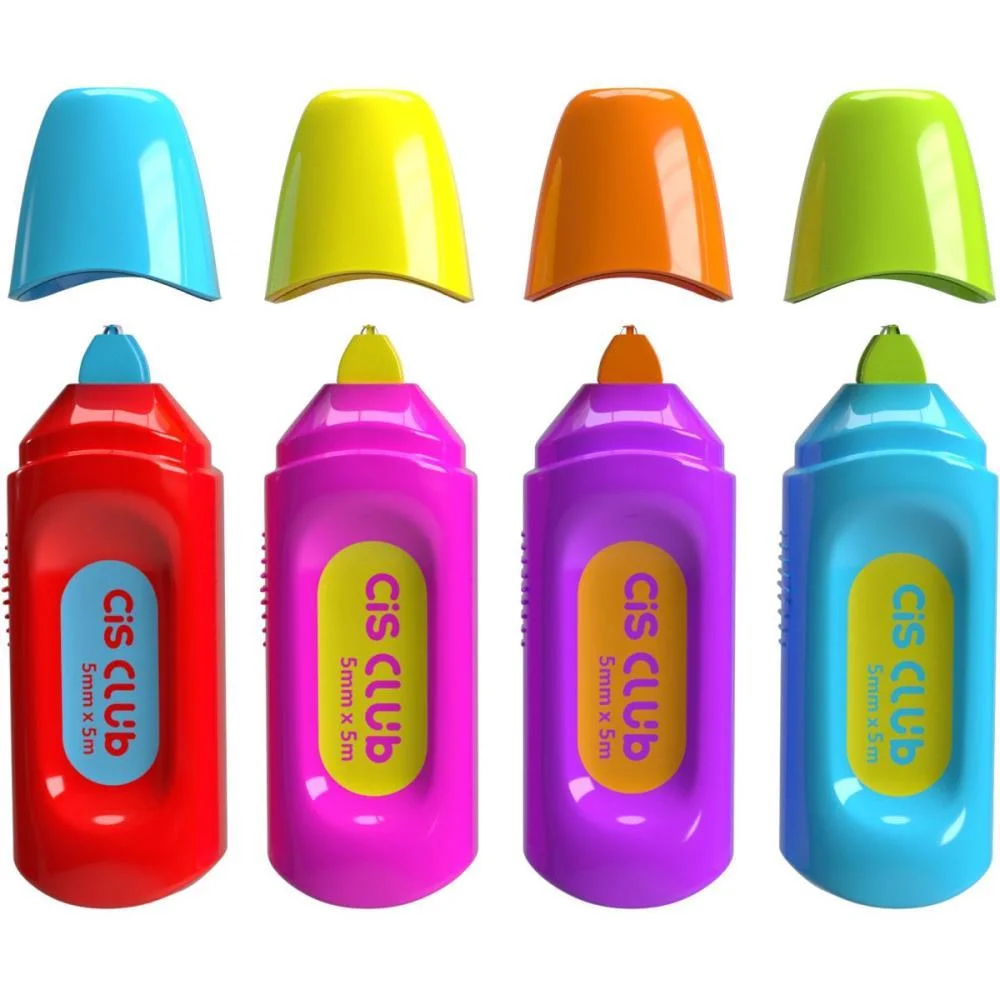 CORRETIVO EM FITA CIS CLUB 5MMX5M CORES SORTIDAS SERTIC (DP.C/12) - imagem 4