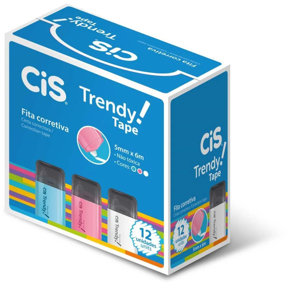 CORRETIVO EM FITA CIS TRENDY 5MMX6M. SERTIC (CX.C/12) - imagem 4