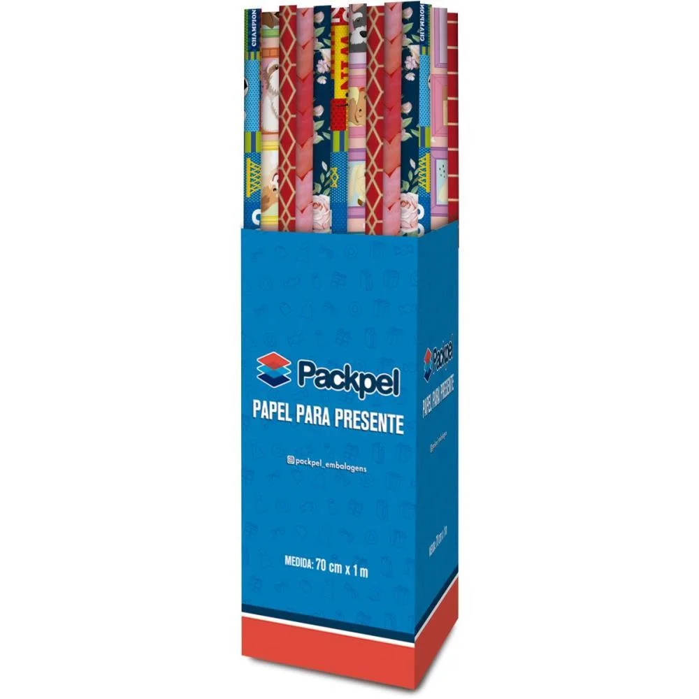 PAPEL PRESENTE 70X100CM SORTIDO PACKPEL (DP.C/100) - imagem 2