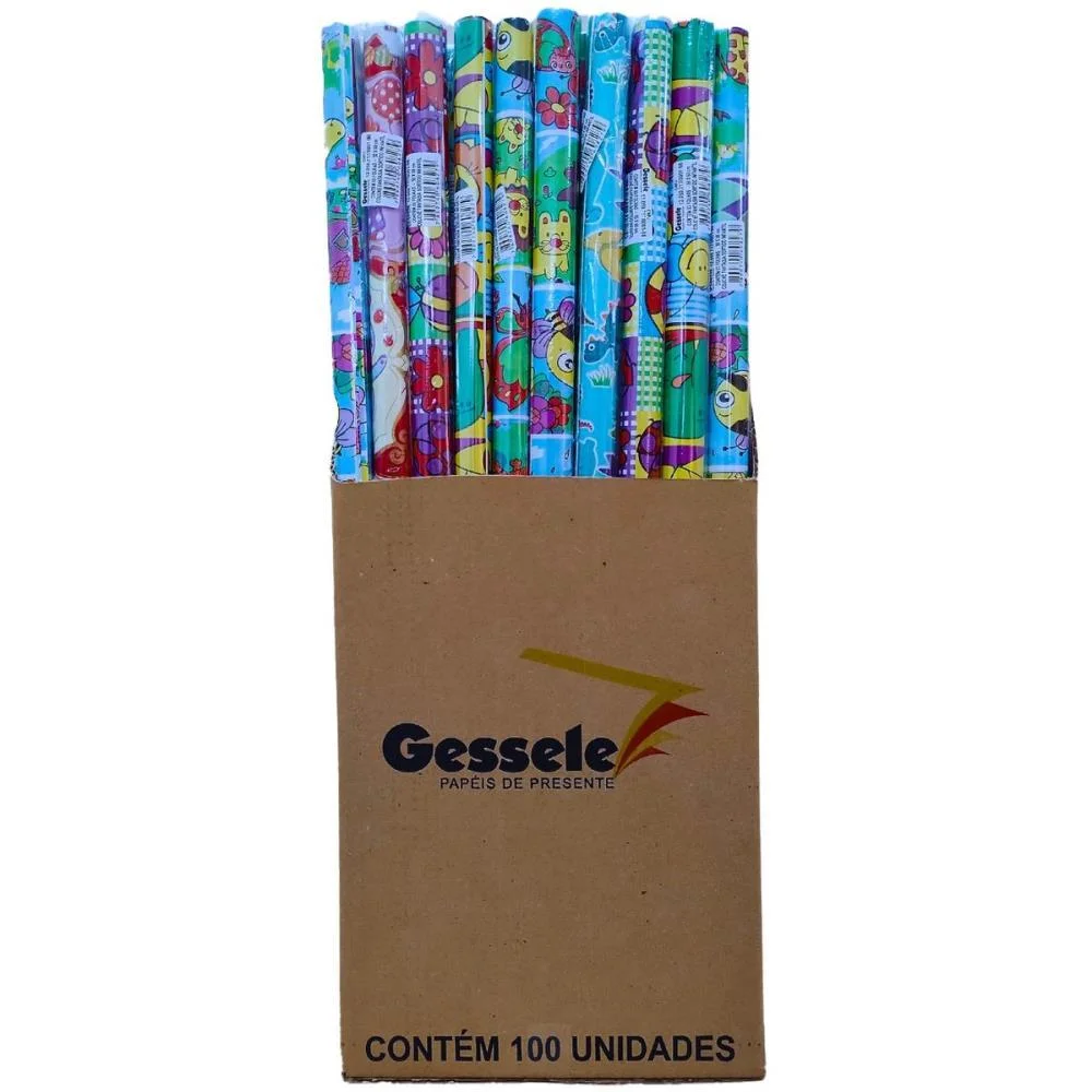 PAPEL PRESENTE 100X60CM. INFANTIL (S) GESSELE (DP.C/100) - imagem 2