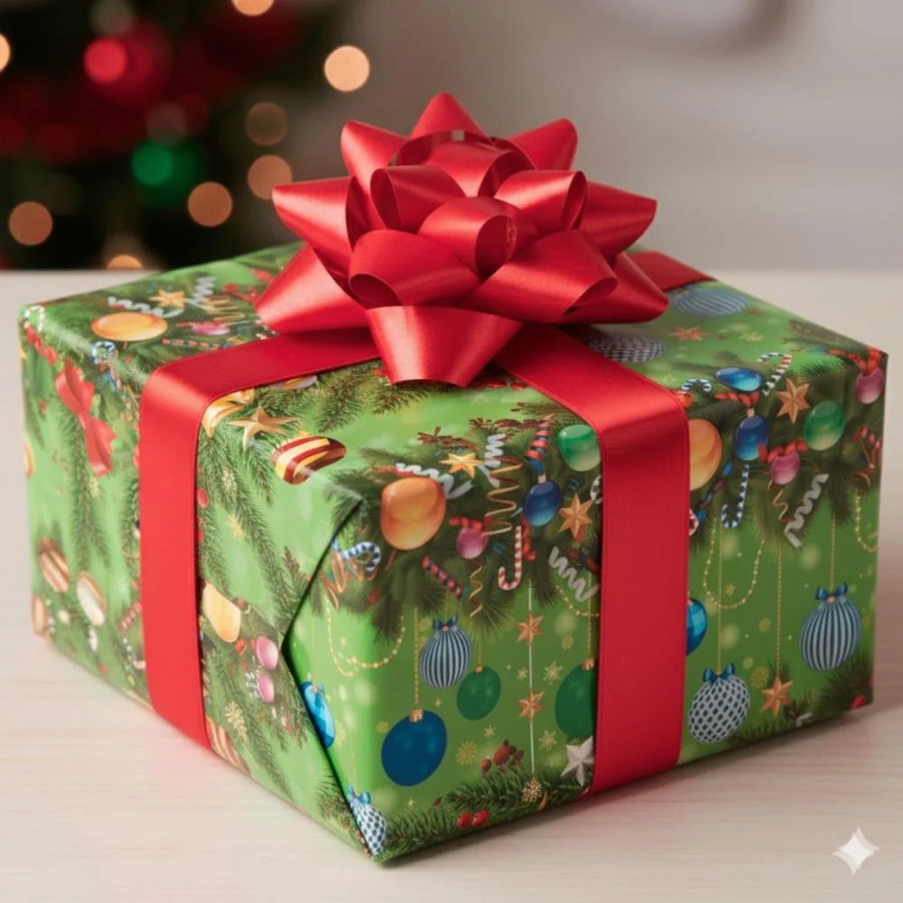 PAPEL PRESENTE BOBINA COUCHE 60CM. MOD.260 ARVORE DE NATAL GESSELE (BO-100MTS) - imagem 3