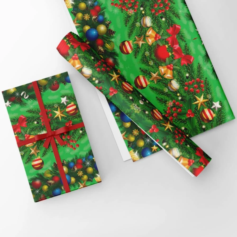 PAPEL PRESENTE BOBINA COUCHE 60CM. MOD.260 ARVORE DE NATAL GESSELE (BO-100MTS) - imagem 4