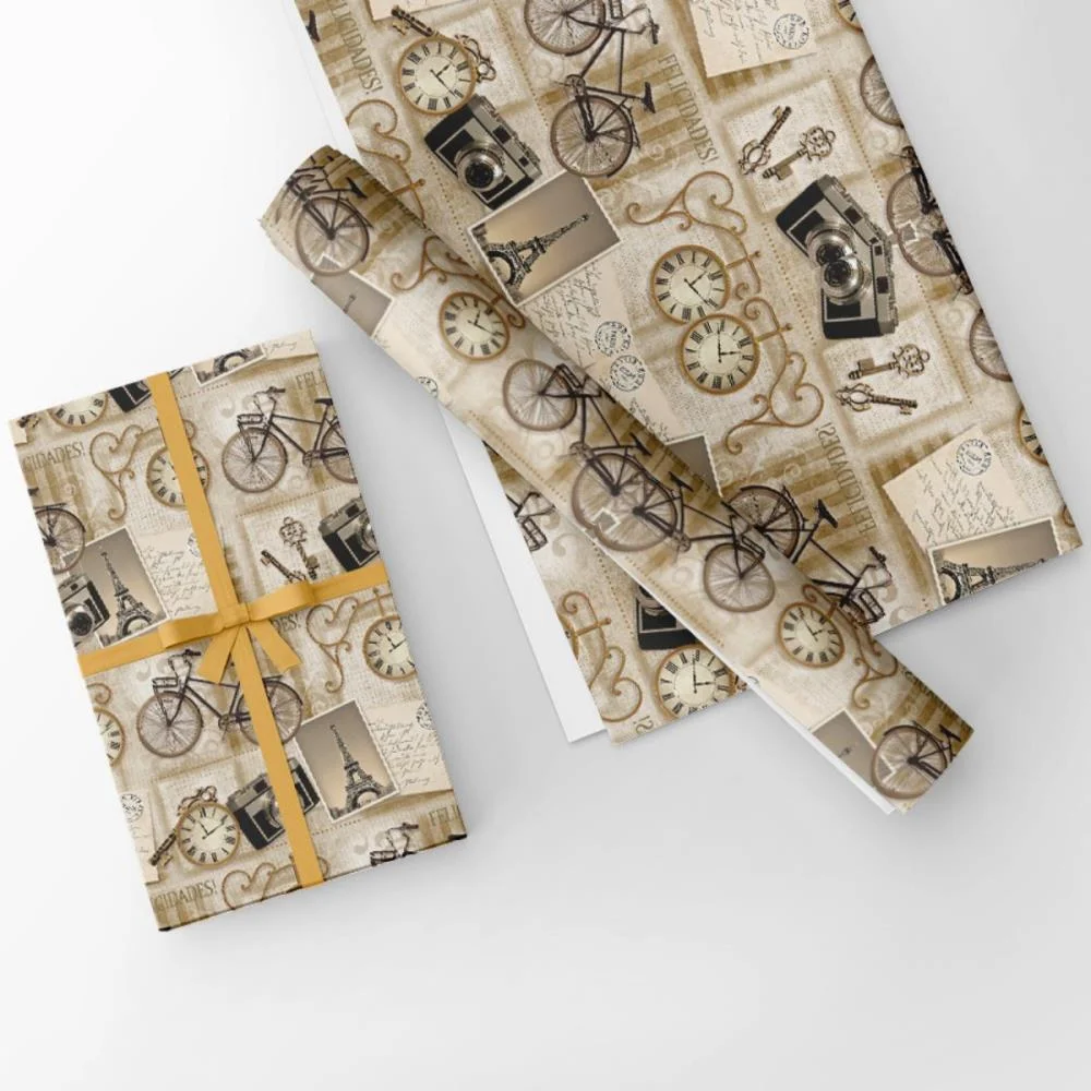 PAPEL PRESENTE BOBINA COUCHE 60CM. MOD.245 VINTAGE GESSELE (BO-100MTS) - imagem 4