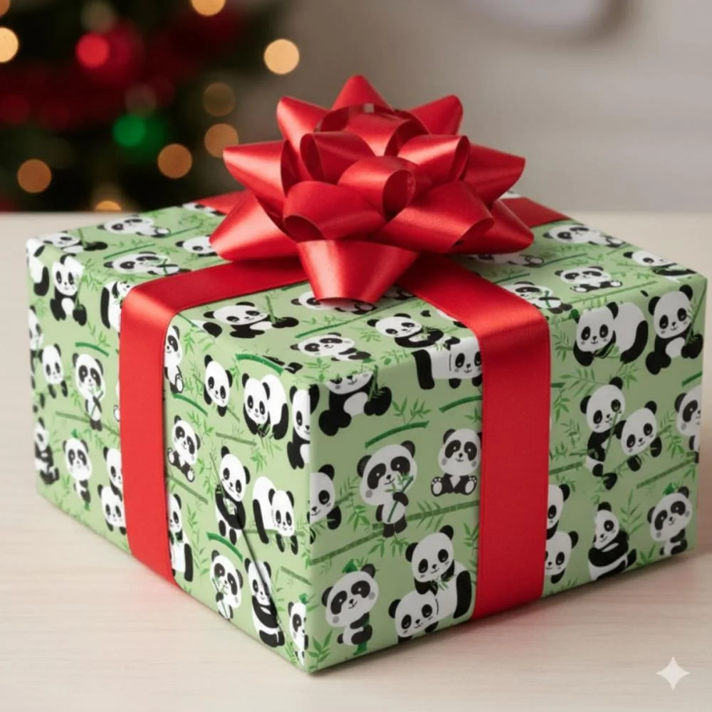 PAPEL PRESENTE BOBINA COUCHE 60CM. MOD.196 PANDA GESSELE (BO-100MTS) - imagem 4