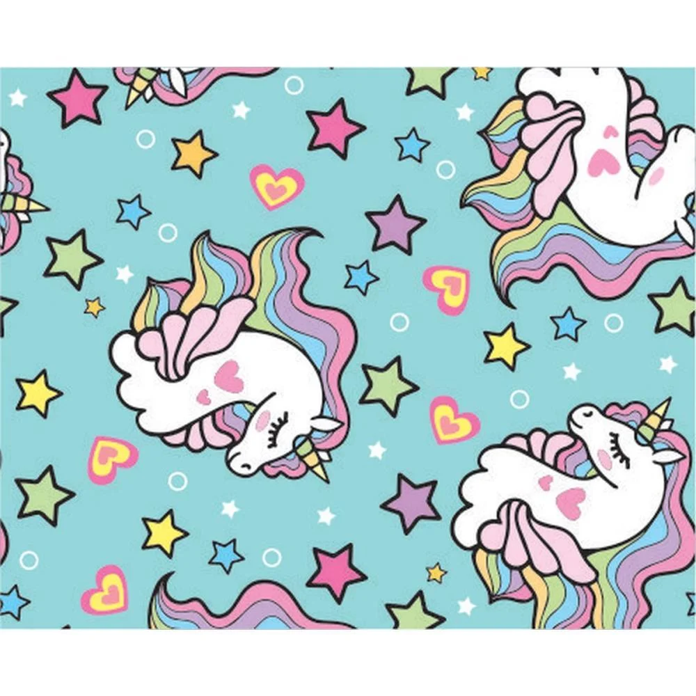 PAPEL PRESENTE BOBINA COUCHE 60CM.MOD.604 UNICORNIOS V.M.P. (BO-100MTS) - imagem 3