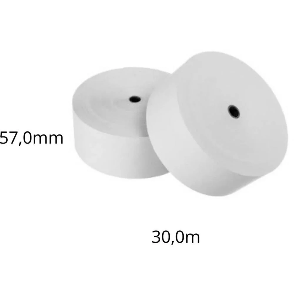 BOBINA CALCULADORA 57MMX30M.1 VIA S/TUBETE SCRITY (CX.C/30) - imagem 2