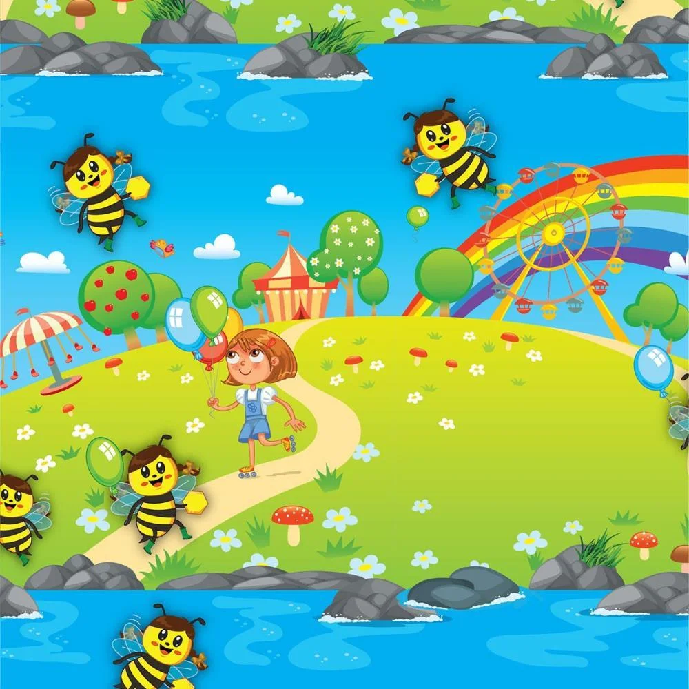 PAPEL PRESENTE BOBINA COUCHE 60CM. MOD.136 ABELHINHA GESSELE (BO-100MTS) - imagem 5