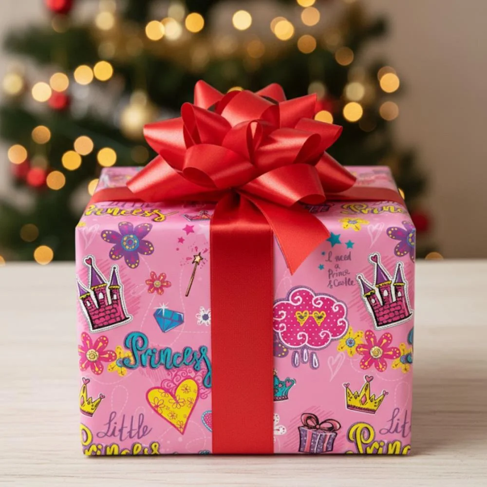 PAPEL PRESENTE BOBINA COUCHE 60CM. MOD.141 LITTLE PRINCESS GESSELE (BO-100MTS) - imagem 3