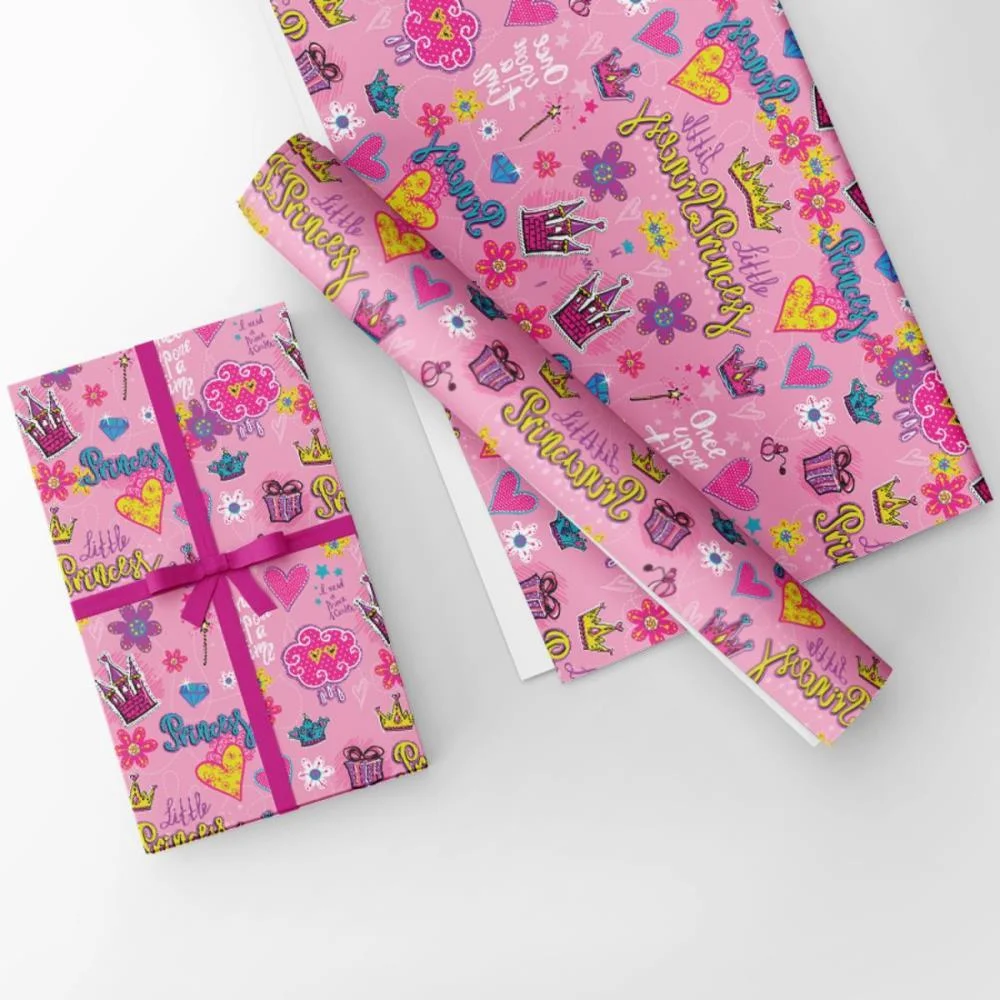 PAPEL PRESENTE BOBINA COUCHE 60CM. MOD.141 LITTLE PRINCESS GESSELE (BO-100MTS) - imagem 4