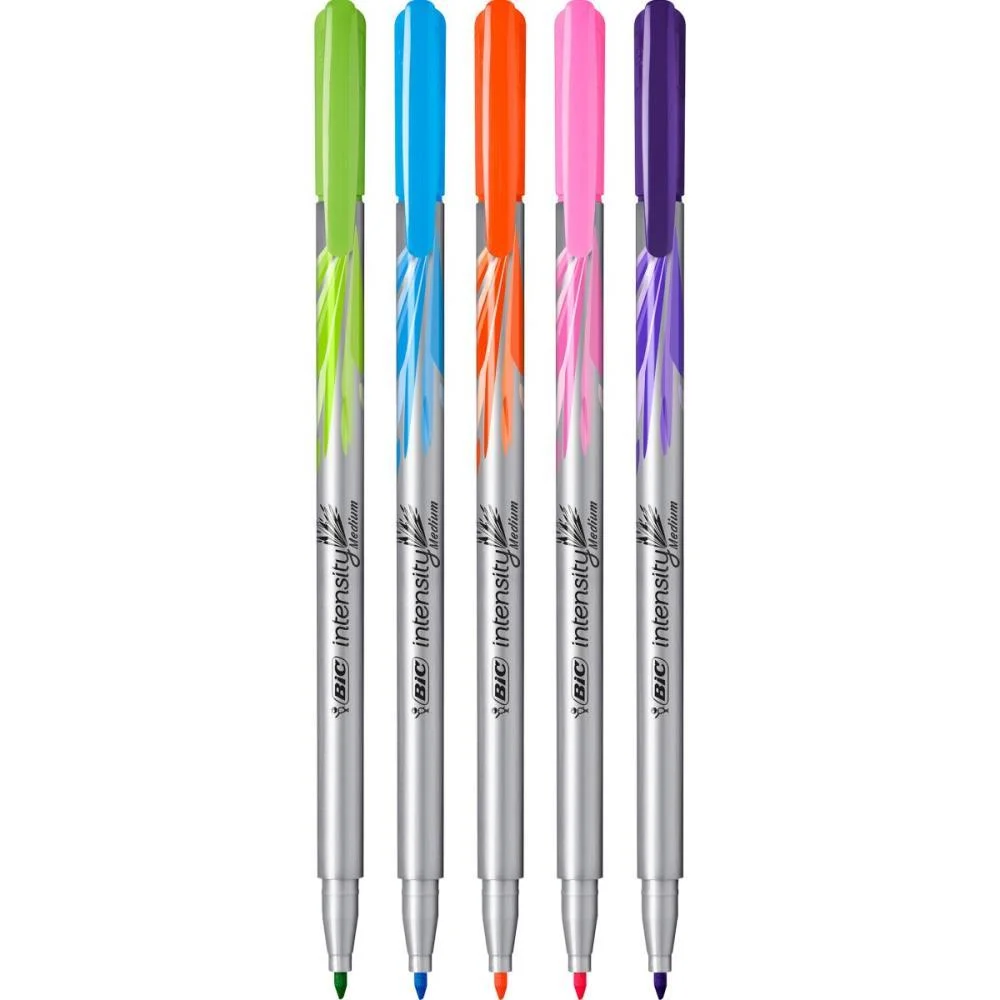 CANETA COM PONTA POROSA INTENSITY 1.0MM COLORS 5CORES BIC (BL.C/05) - imagem 3
