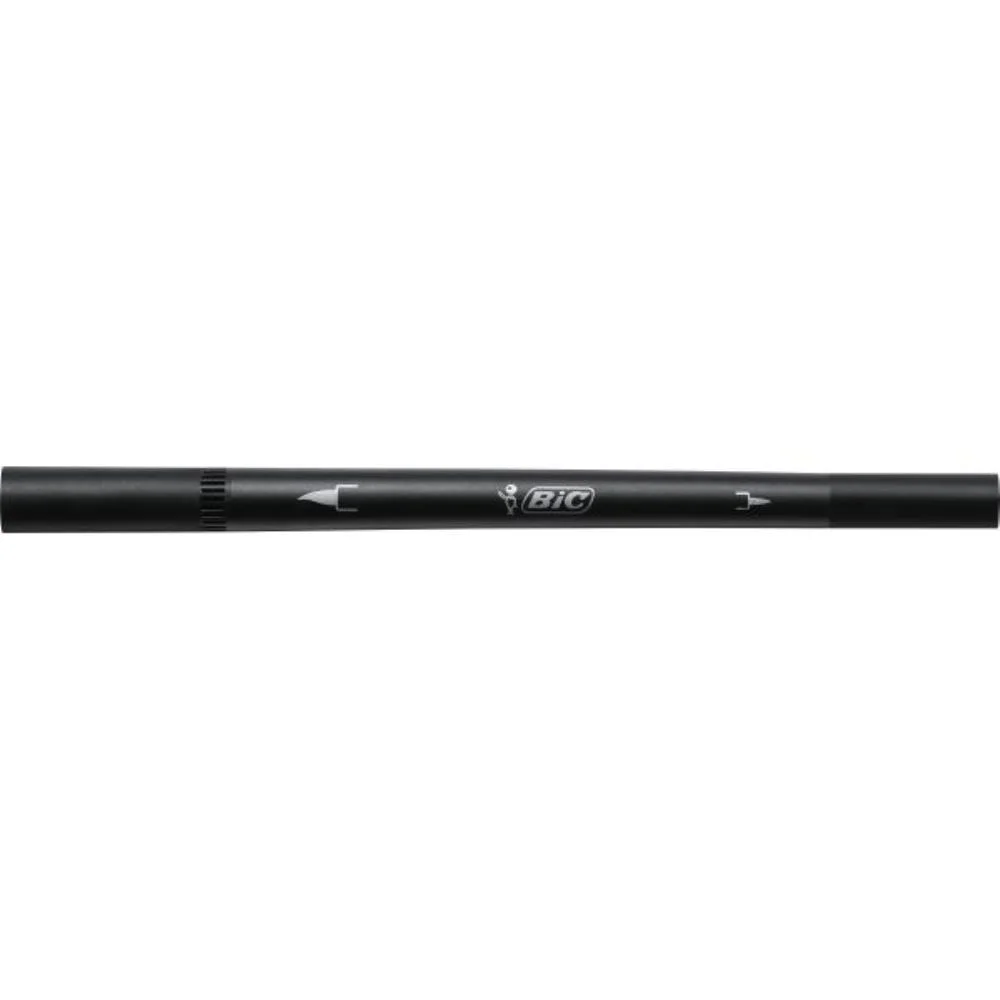 CANETA COM PONTA POROSA INTENSITY 2 PONTAS PRETA BIC (CX.C/10) - imagem 3