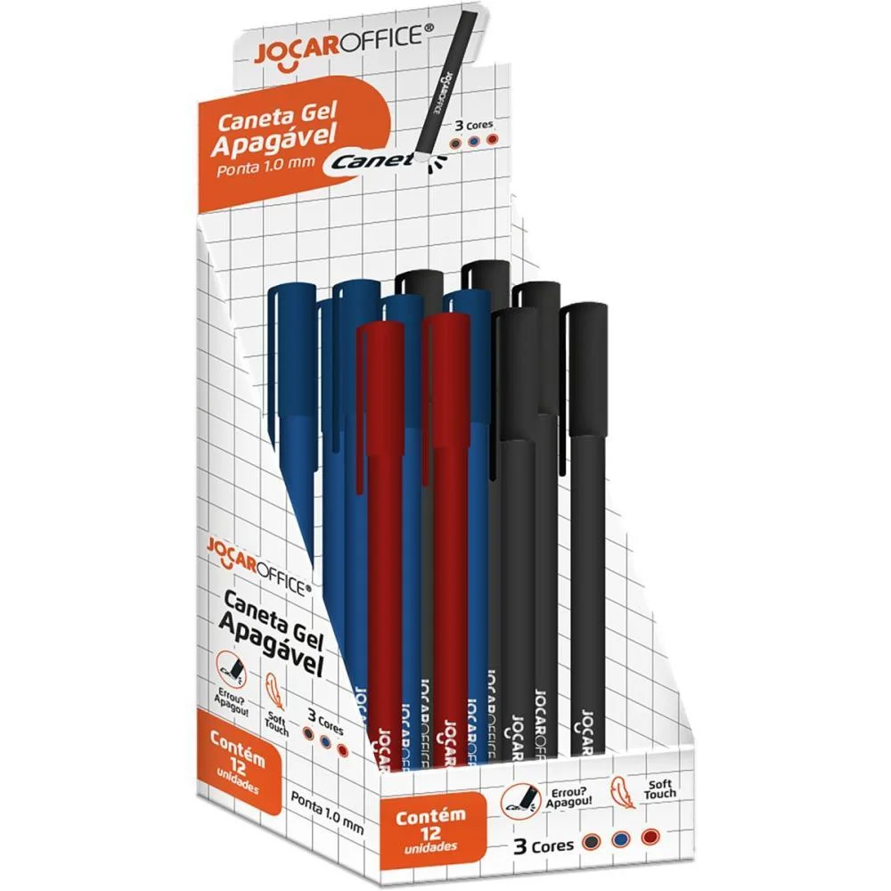 CANETA APAGAVEL GEL 1.0 MM 3 CORES LEONORA (DP.C/12) - imagem 3