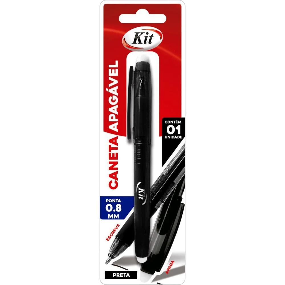 CANETA APAGAVEL ESFEROGRAFICA MULTIUS.0.8MM PT KIT (BLISTER) - imagem 2