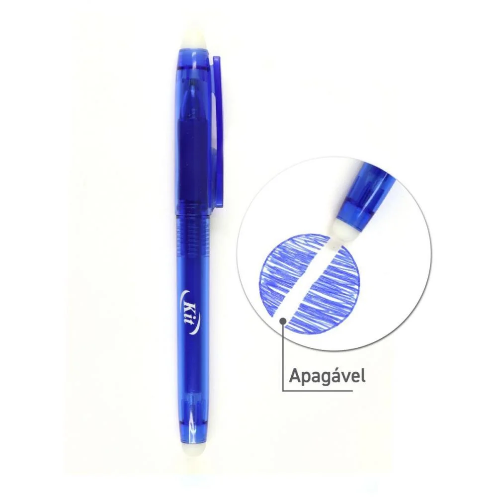 CANETA APAGAVEL ESFEROGRAFICA MULTIUS.0.8MM AZ KIT (CX.C/12) - imagem 4