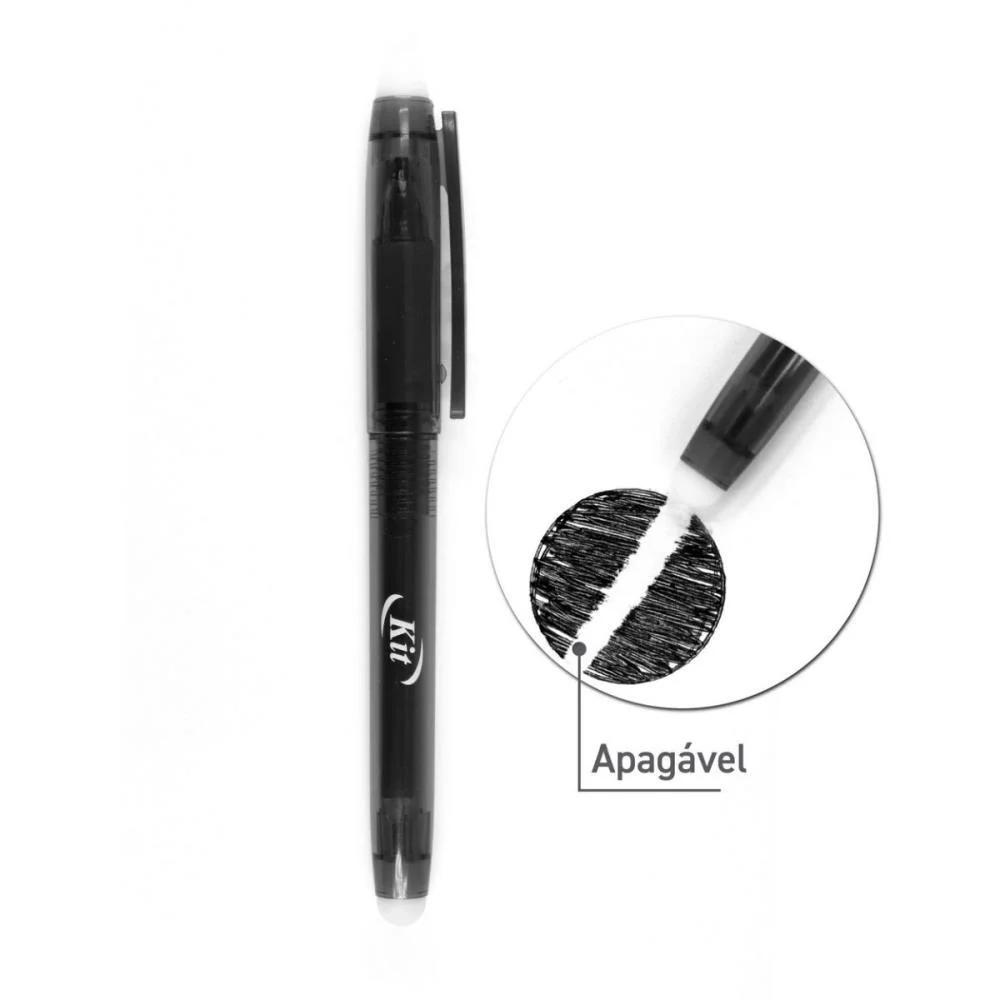 CANETA APAGAVEL ESFEROGRAFICA MULTIUS.0.8MM PT KIT (CX.C/12) - imagem 4