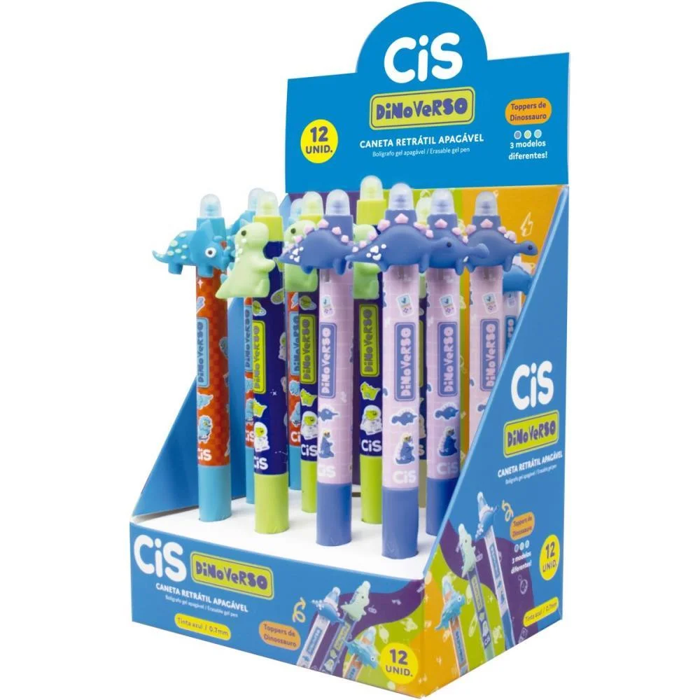 CANETA APAGAVEL CIS DINO VERSO RT 0.7MM 3MOD(S SERTIC (DP.C/12) - imagem 2