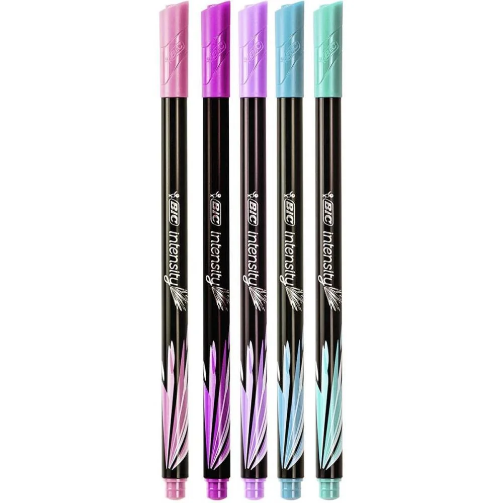 CANETA COM PONTA POROSA INTENSITY 0.4MM PASTEL 5CORES BIC (BL.C/05) - imagem 5