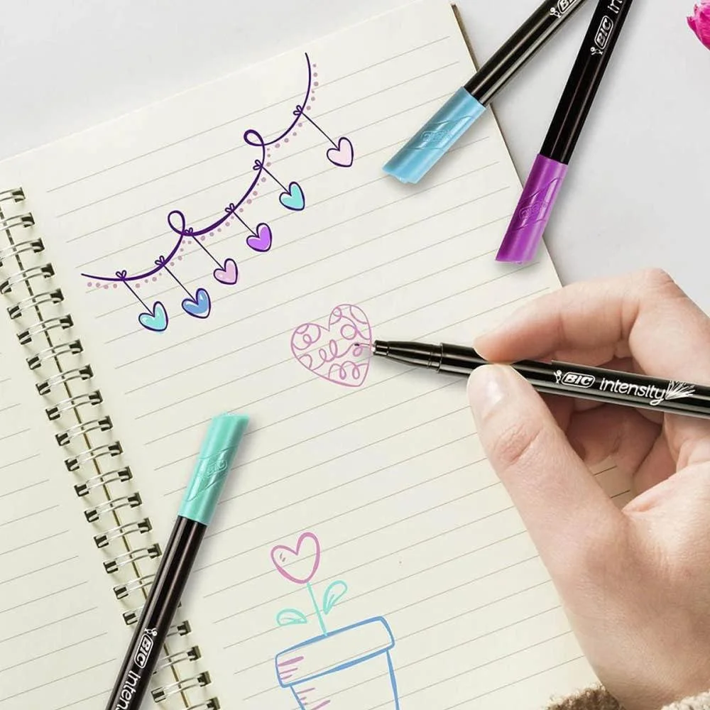 CANETA COM PONTA POROSA INTENSITY 0.4MM PASTEL 5CORES BIC (BL.C/05) - imagem 6