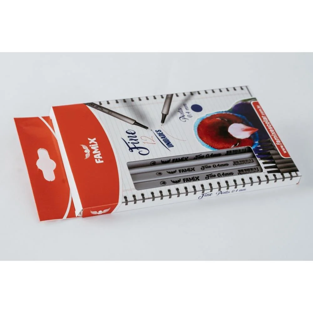 CANETA COM PONTA POROSA FINE 0.4MM AZUL FAMIX (BL.C/12) - imagem 4