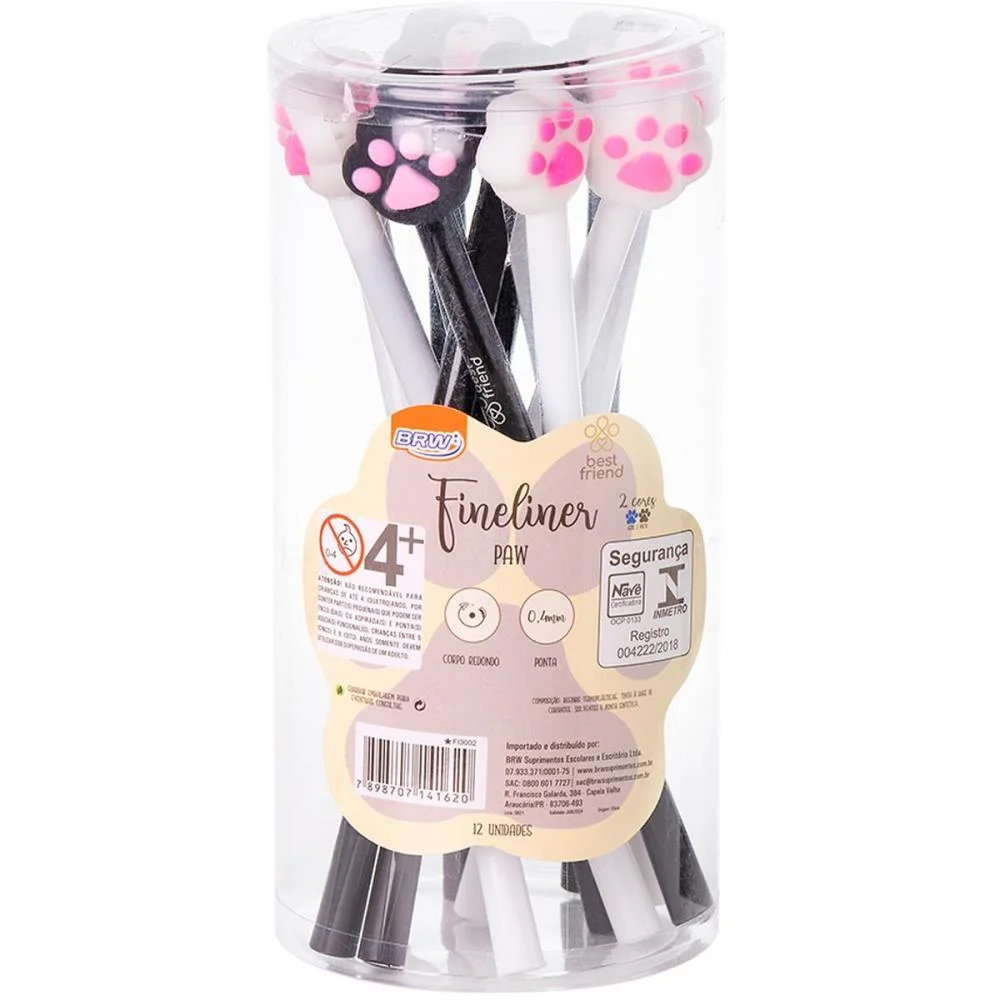 CANETA COM PONTA POROSA FINELINER 0.4MM PETS AZ/PT BRW (POTE-12) - imagem 2
