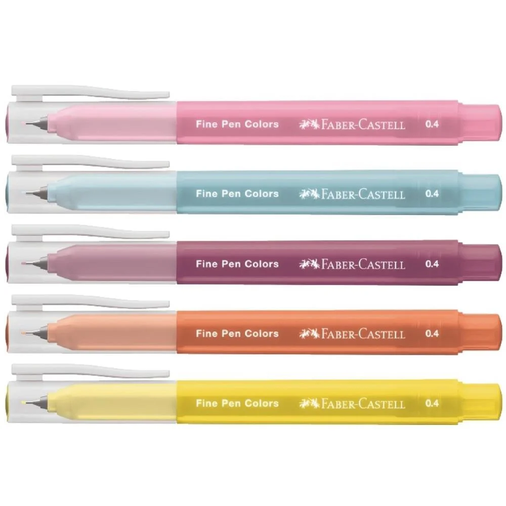 CANETA COM PONTA POROSA FINE PEN 5 CORES C/CHEIRINHO FABER-CASTELL (PCT.C/06) - imagem 4