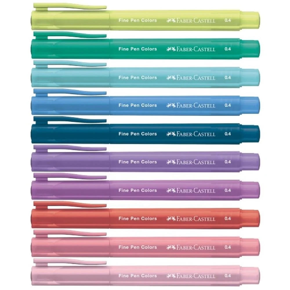 CANETA COM PONTA POROSA FINE PEN SHOULDER BAG 10 CORES FABER-CASTELL (PCT.C/02) - imagem 4