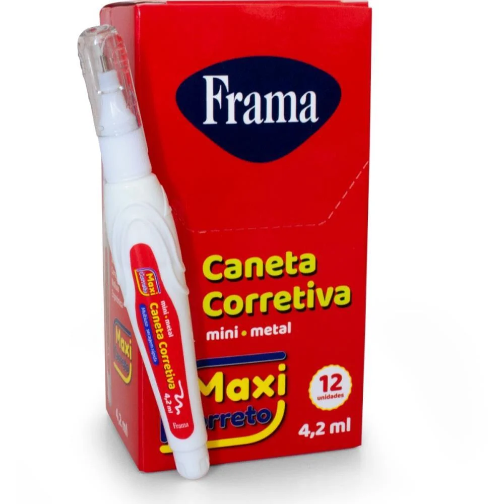CANETA CORRETIVA 4,2ML MINI METAL FRAMA (DP.C/12) - imagem 4