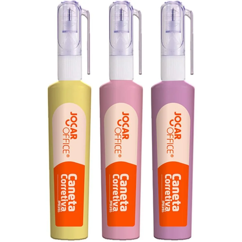 CANETA CORRETIVA JOCAR OFFICE 4ML CORPO COLORID LEONORA (DP.C/12) - imagem 4