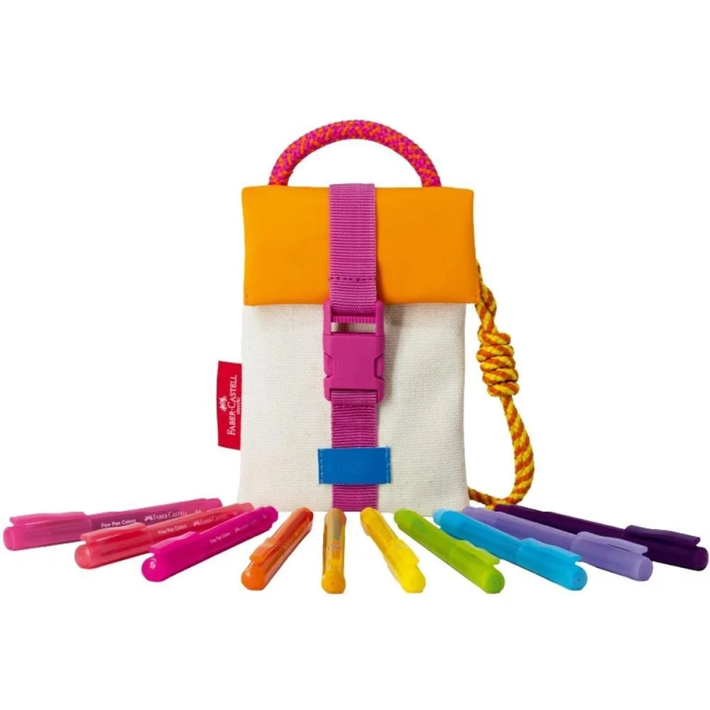 CANETA COM PONTA POROSA FINE PEN SHOULDER BAG 10 CORES FABER-CASTELL (PCT.C/02) - imagem 4