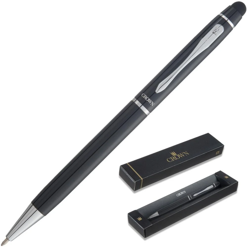 CANETA ESFEROGRAFICA VIENA ESFERA PRETA CROWN (UNIDADE) - imagem 2