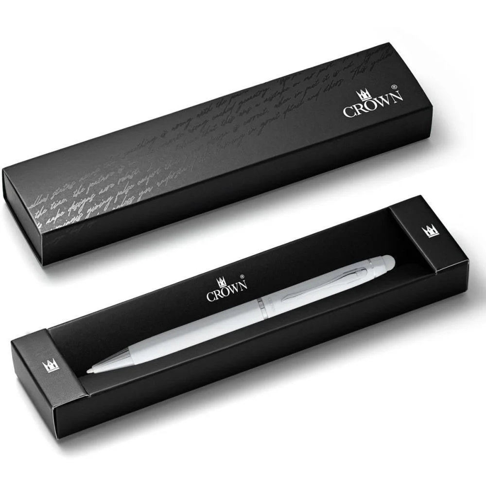 CANETA ESFEROGRAFICA VIENA ESFERA BRANCA CROWN (UNIDADE) - imagem 2